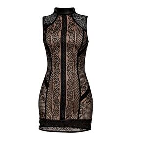 Y2K Victorian Goth Coquette Lace Bodycon Dress Women Size M Old Hollywood Glam